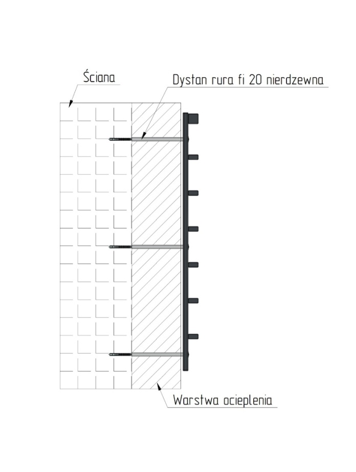 dystanse elewacyjne do montażu balustrad francuskich